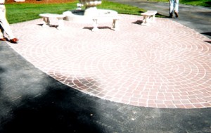 circular brick patio